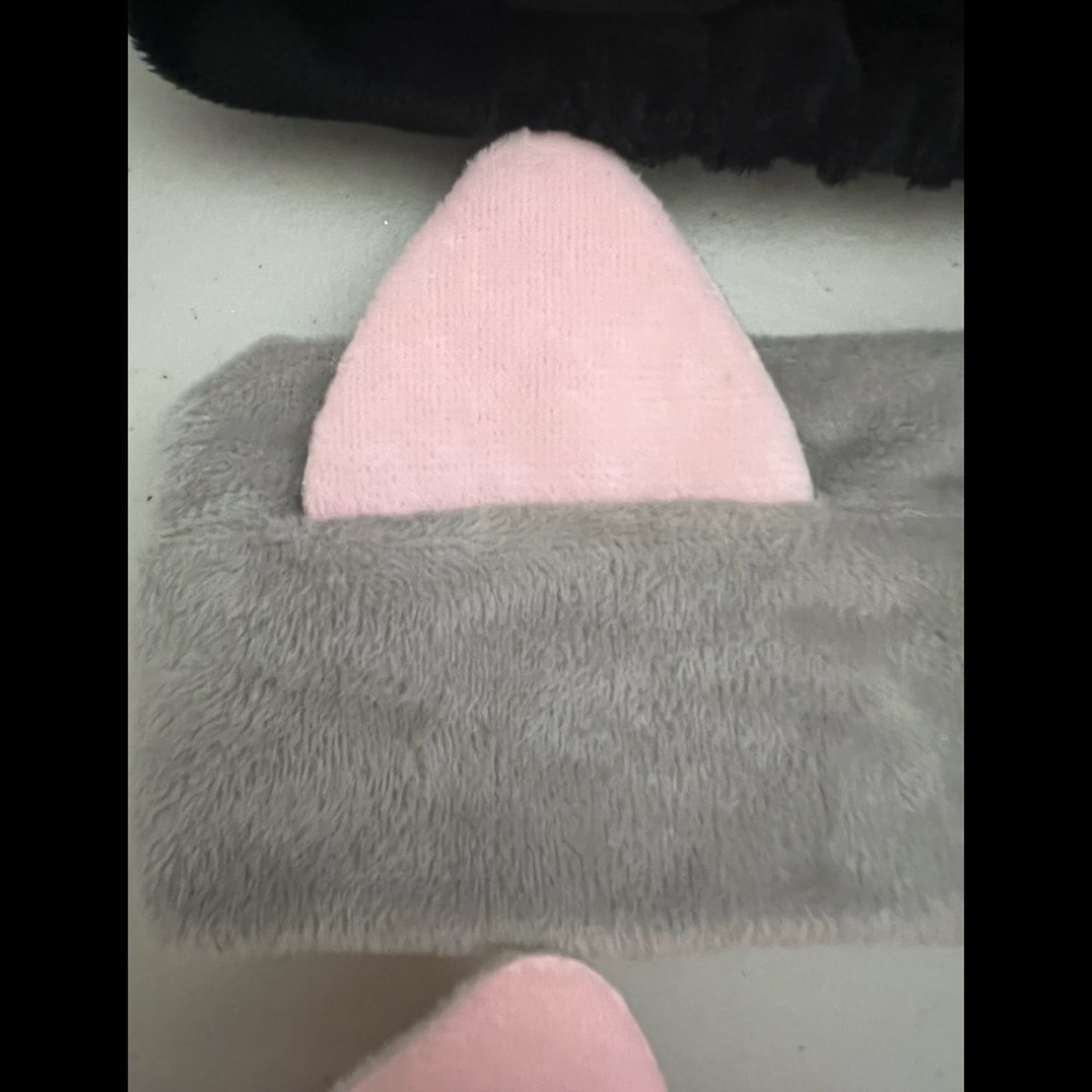 🐈⬛KITTEN CAT Plush Headbands Pink Ears (LOT of 3) 🖤🤍💗NEW - Picture 3 of 4